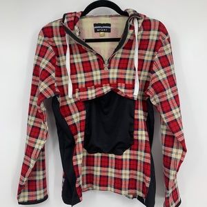 BKYS Sport womens Large hoodie sweatshirt plaid‎